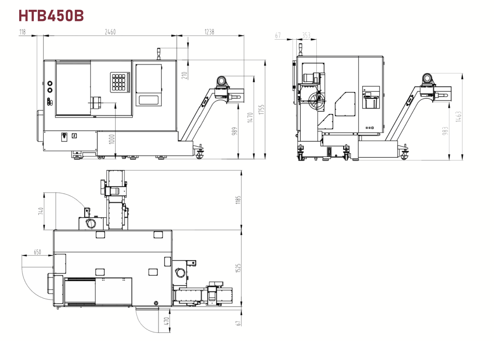 Layout della macchina HTB450B ​​1018