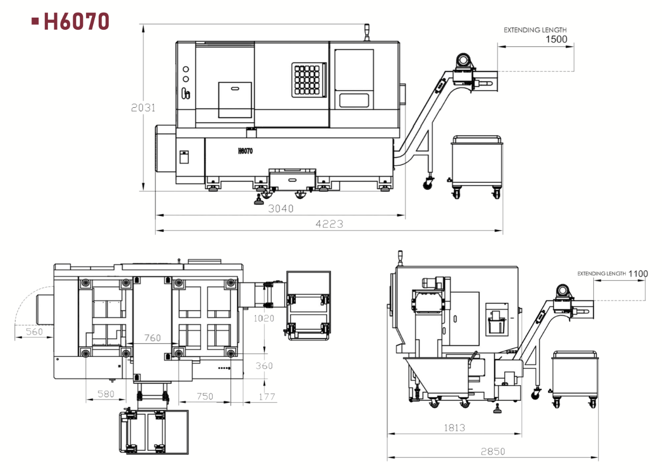 Layout della macchina H6070 1015