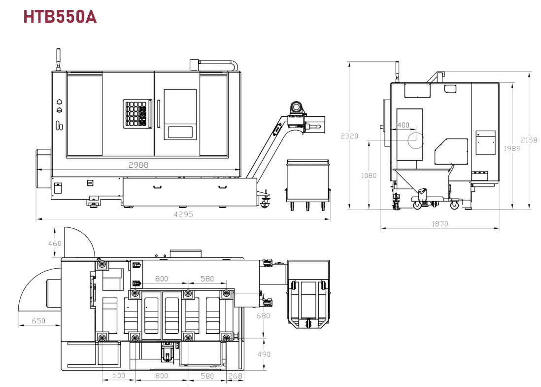 Layout 1020 HTB550A SLANT BED CNC 1020