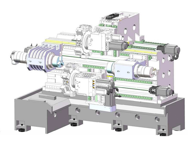 GS42 Doppio mandrino e tornio CNC a doppio mandrino